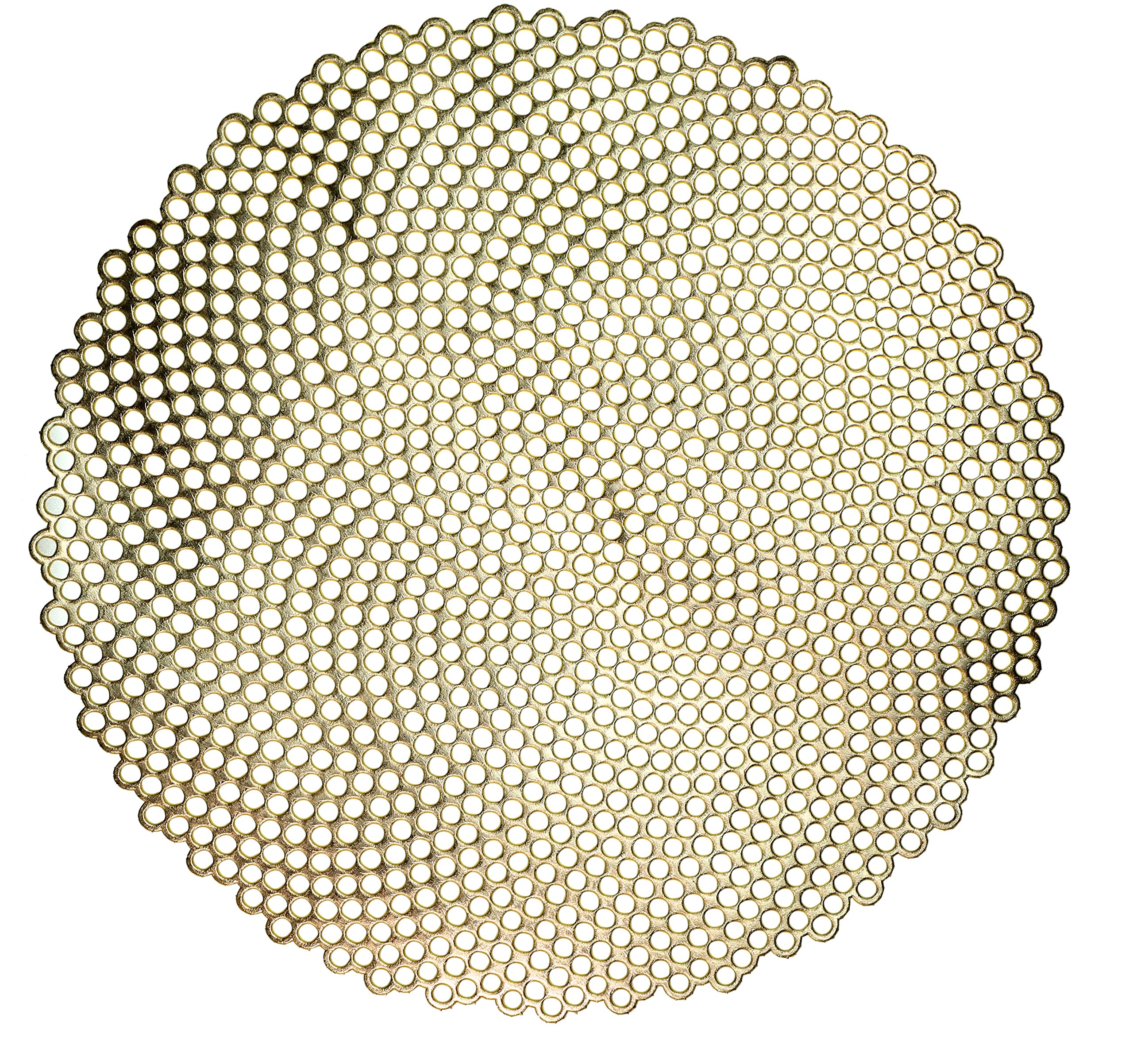 40-Pack Gold Mosaic Pressed Vinyl Metallic Placemats - Elegant Wedding Table Decor & Dinner Party Centerpieces for Special Occasions