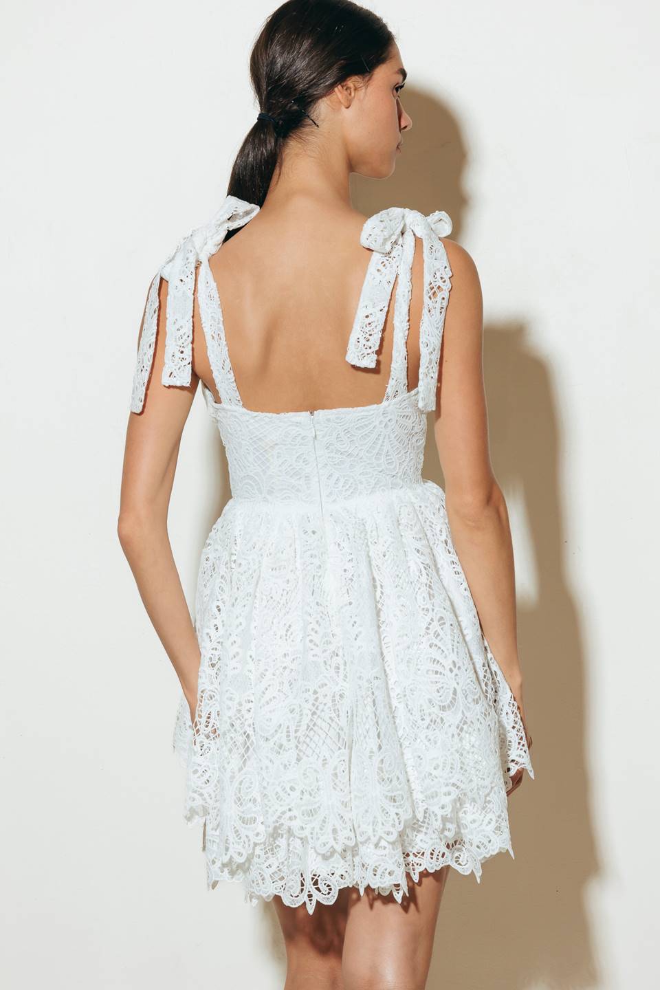 Lily Lace Mini Dress for Women - Elegant White Summer Party Cocktail Dress | Perfect for Weddings, Dates & Special Occasions