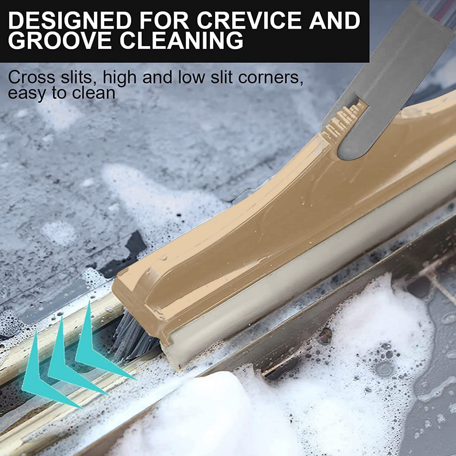 2 in 1 Floor Scrub Brush with Long Handle (53.5