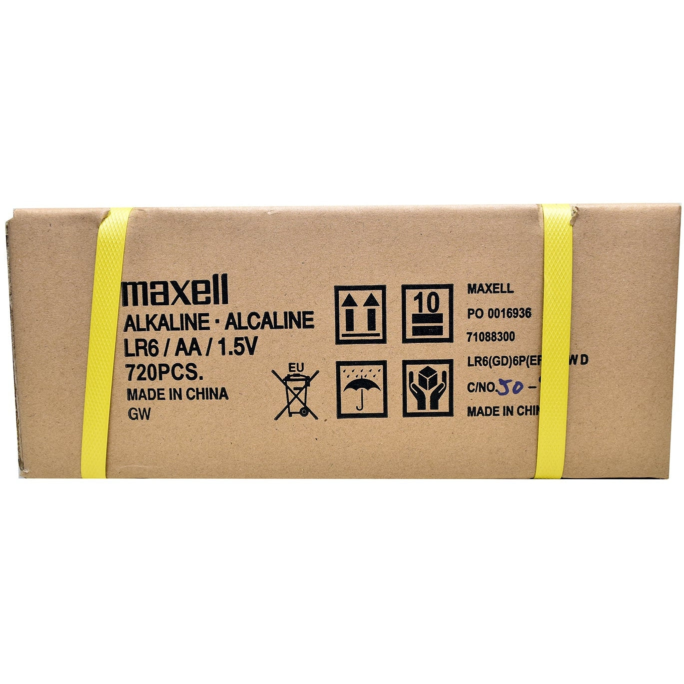 Maxell Alkaline AA Batteries (12-Pack) - Long-Lasting Power for Toys, Flashlights & Electronics - Bulk Batteries in Shrink Wrap Packaging