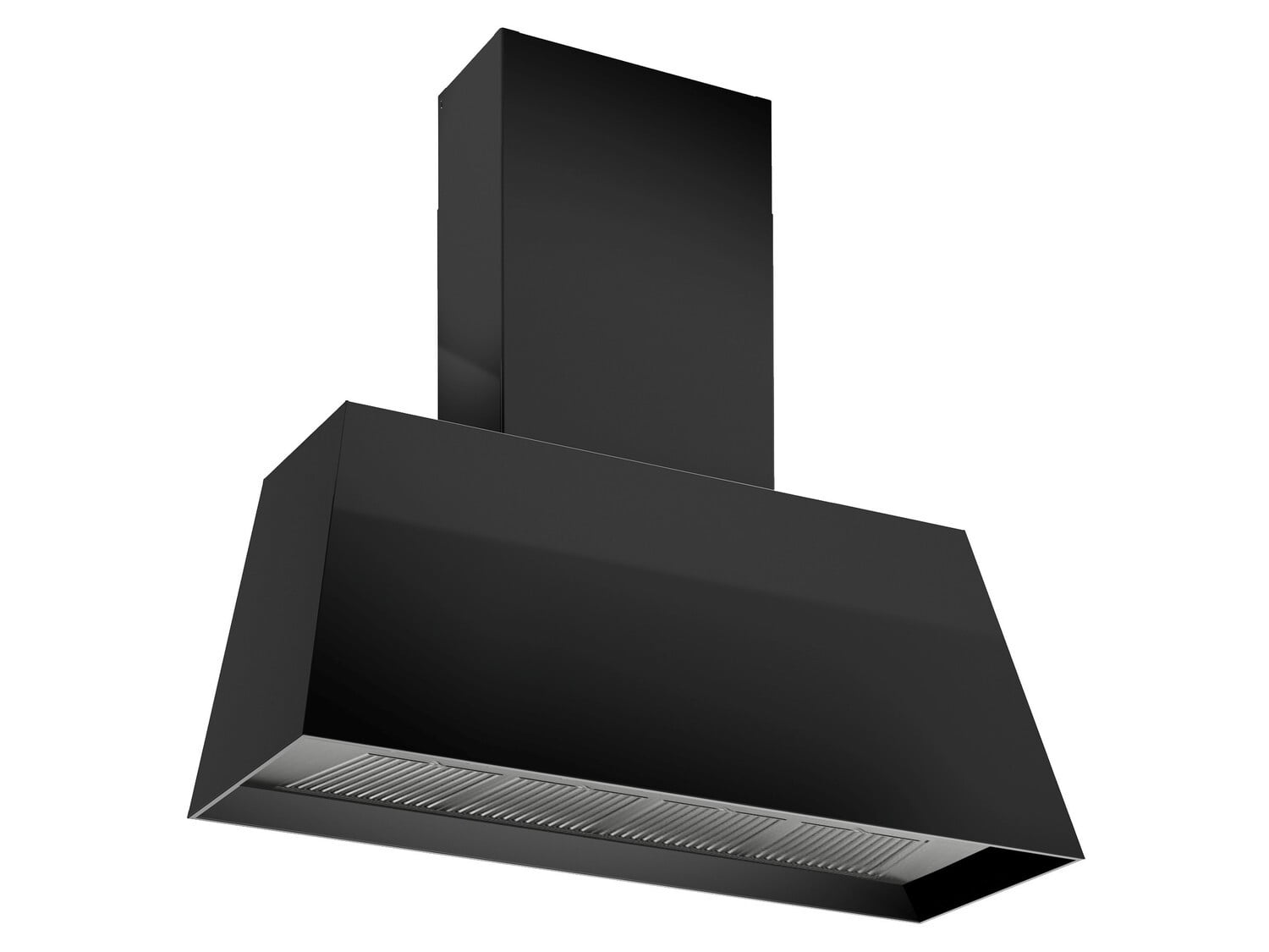 Bertazzoni KMC48NE 48-Inch Contemporary Stainless Steel Canopy Range Hood - 600 CFM Powerful Ventilation - Matte Black Finish - Ideal for Modern Kitchens & Open-Concept Homes