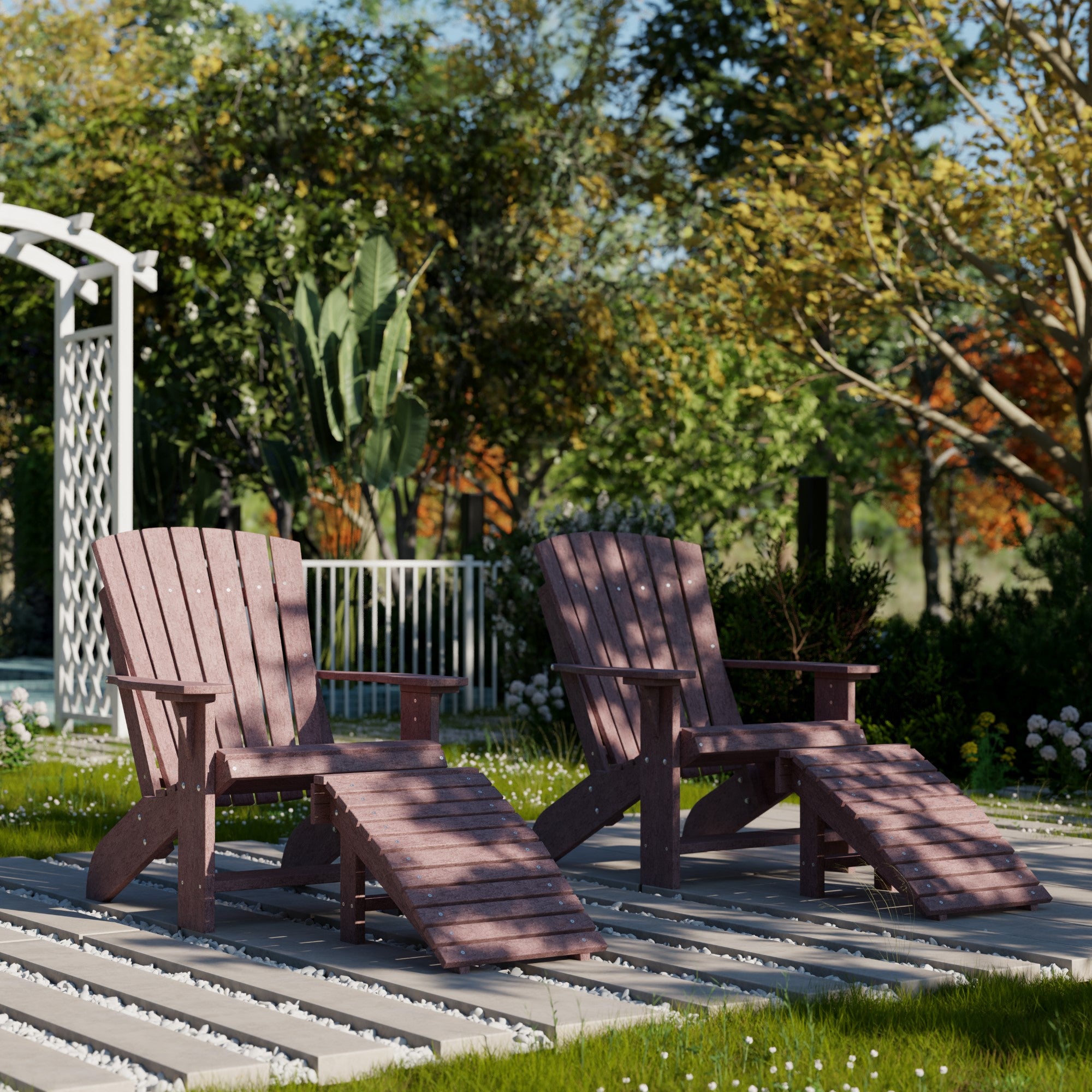Premium Heritage Adirondack Chair - Solid Wood Outdoor Patio Furniture for Garden, Deck, Poolside & Backyard Relaxation