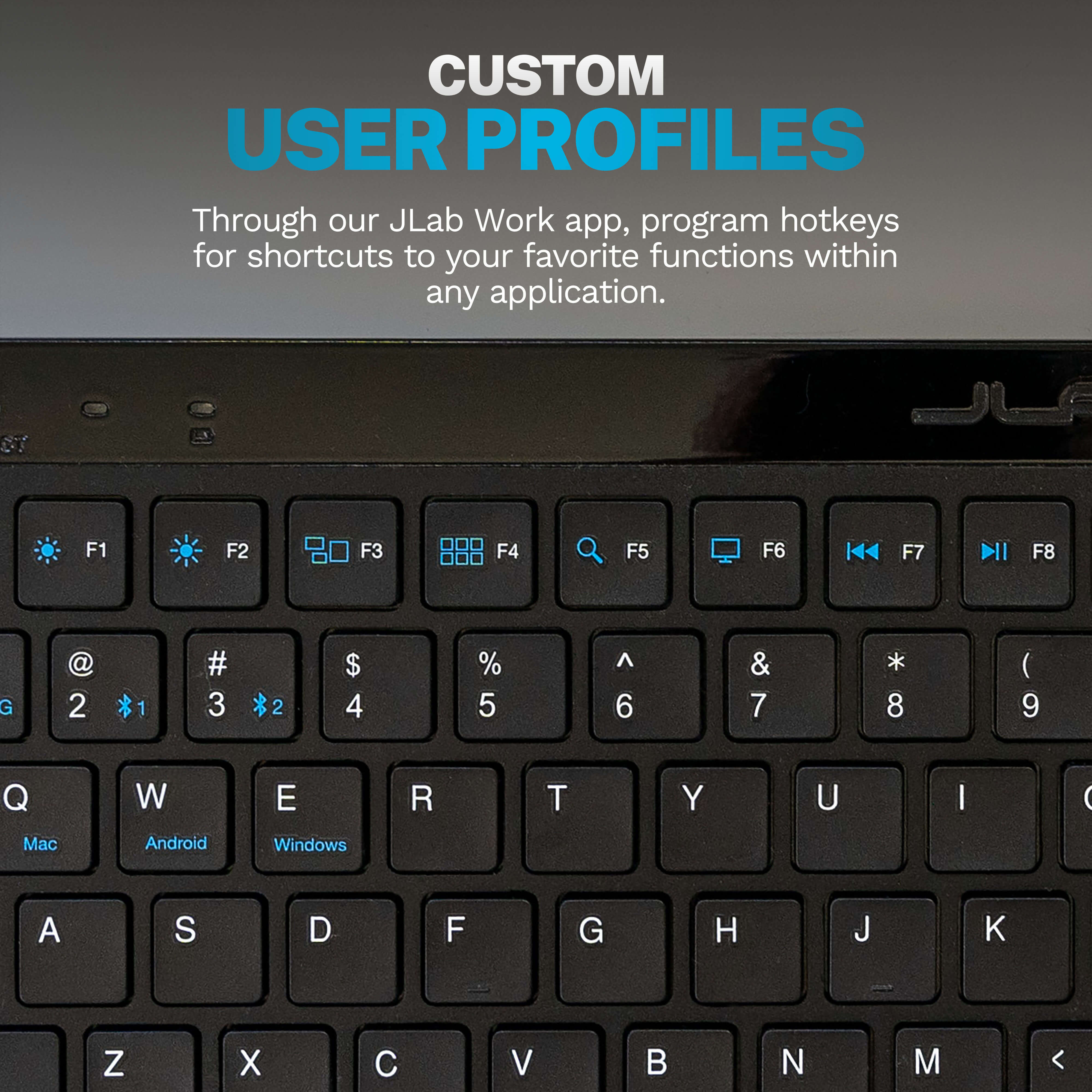 JLab JBuds Wireless Keyboard and Mouse Combo - Ergonomic Bluetooth Keyboard & Mouse Set for PC, Laptop, Mac - Perfect for Home Office, Gaming & Remote Work