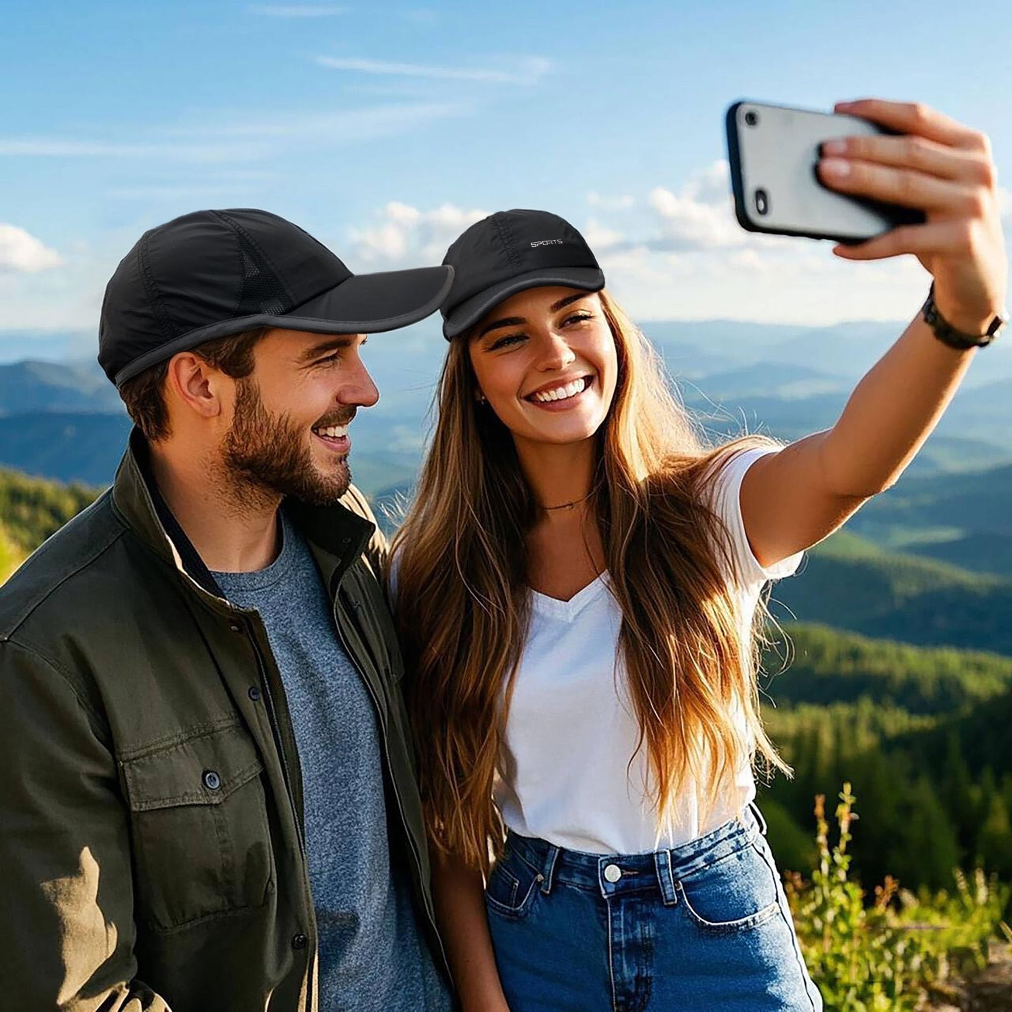 Clakllie Quick Dry Baseball Cap - Lightweight Running Hat for Men, Moisture Wicking Golf & Summer Sports Cap - Perfect for Outdoor Activities, Jogging, Hiking and Casual Wear