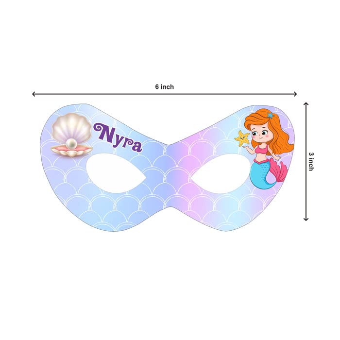 Personalized Mermaid Birthday Eye Mask with Baby Name - Custom Mermaid Party Sleep Mask for Kids, Girls, Baby Showers & Themed Birthday Decorations