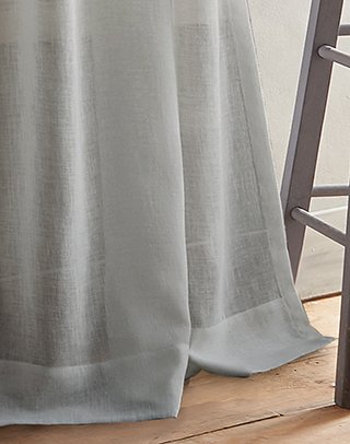 DKNY Paradox Pencil Pleat Sheer Window Curtain Panel Pair - Elegant Semi-Transparent Drapes for Living Room & Bedroom Decor