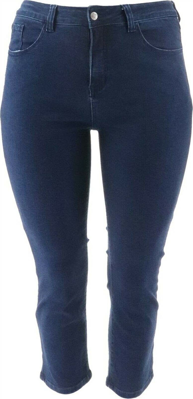 Women's Control Wonder Denim Stain Resist Crop Jeans A379873 - Perfect for Casual Outings & Everyday Comfort