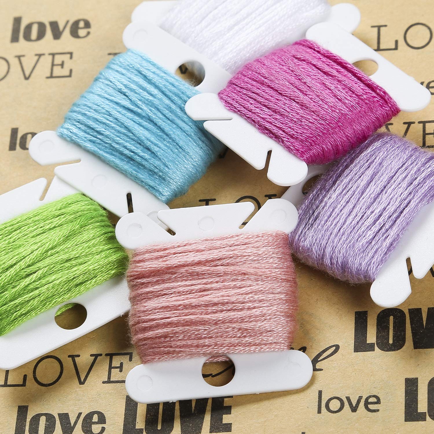 62 Skeins Embroidery Floss Kit with Needles & Bobbins - Premium Cross Stitch Thread for Friendship Bracelets, DIY Crafts - Perfect Gift for Mother's Day, Christmas & Handmade Projects
