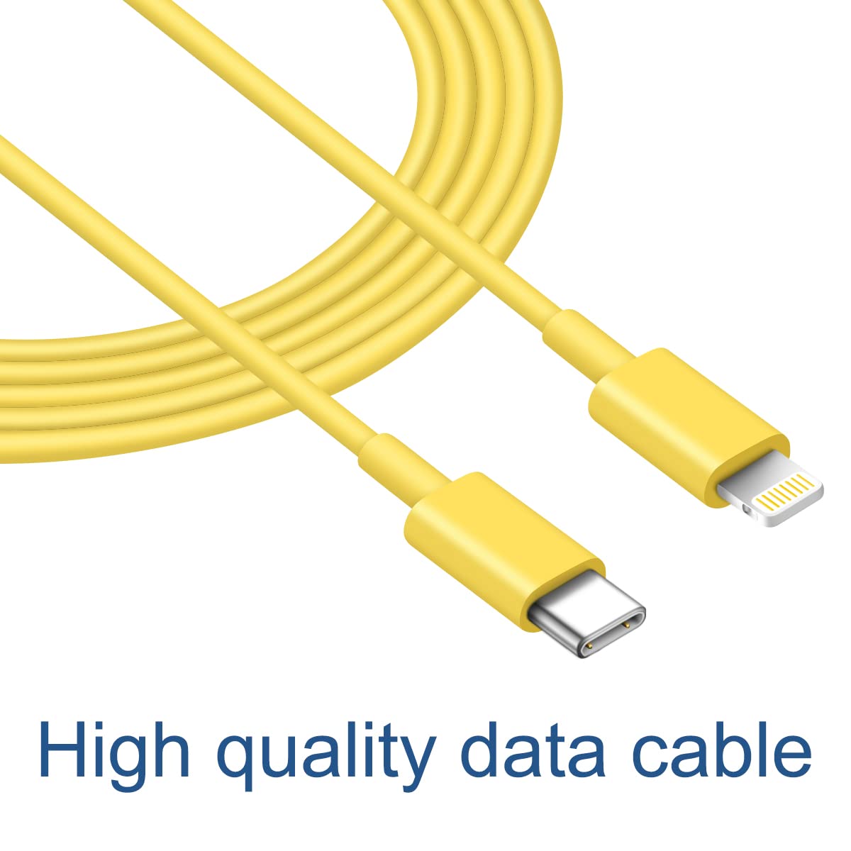MFi Certified USB C to Lightning Cable 2-Pack 6Ft - Fast Charging Cord Compatible with iPhone 14/13/12/11/SE/XS/XR/X, iPad Mini/Air, iPod & AirPods - Perfect for Home, Office & Travel Charging