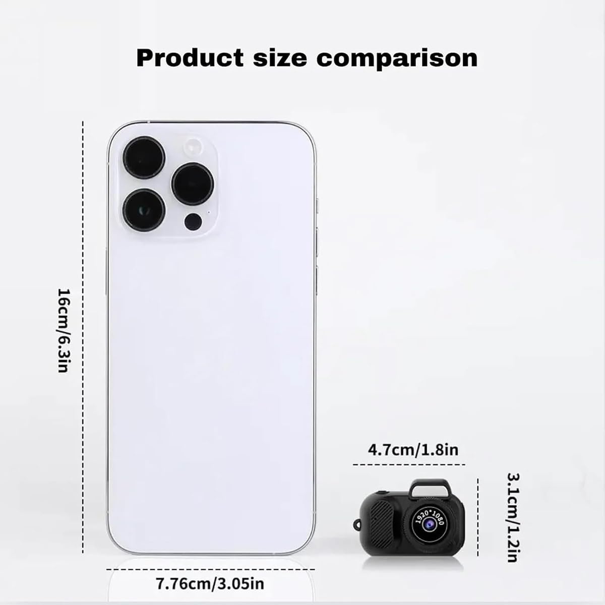 Mini Keychain Camera 1080P HD - Portable Action Camcorder for Vlogging, Sports & Travel - Mini Pixel Camera with Click Chain, Compact & Lightweight for Everyday Adventures