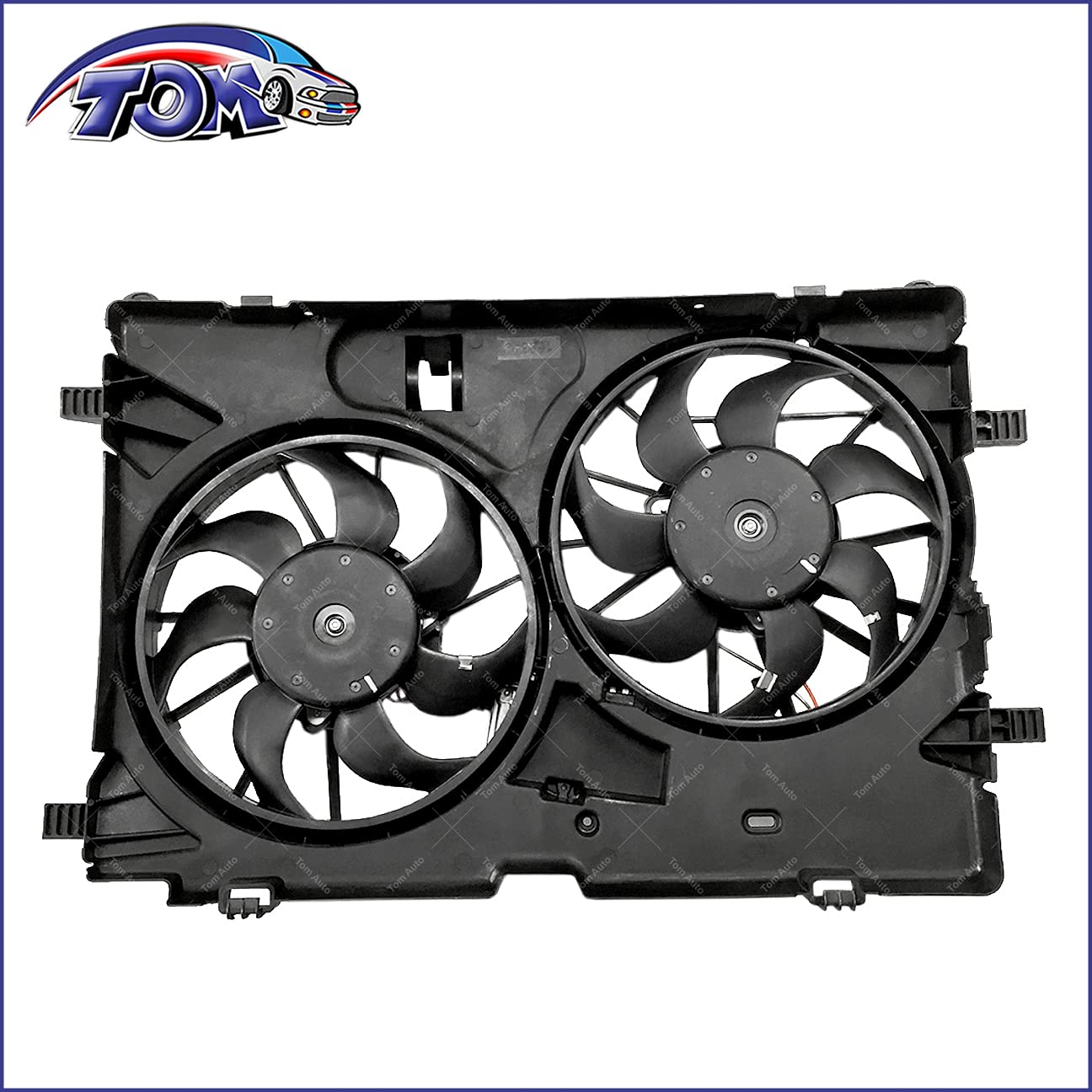 TOM - Dual Cooling Fan Assembly for Ford Fusion & Lincoln MKZ 3.5L (2010-2012) - High Performance Radiator Cooling System for Hot Weather & Heavy Traffic Driving