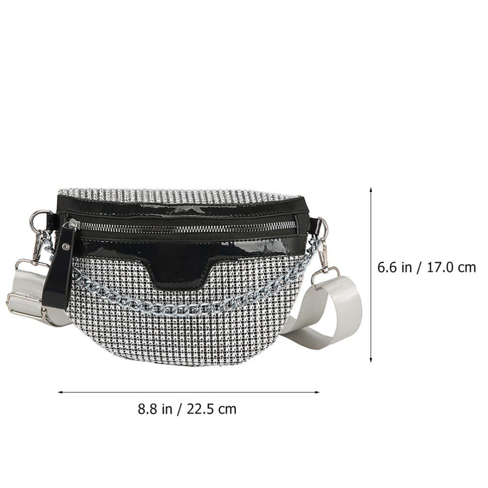 Stylish Rhinestone Waist Bag for Women - Crossbody Pouch, PU Leather Messenger Bag, Festival Purse & Wallet - Perfect for Concerts, Travel, and Everyday Use