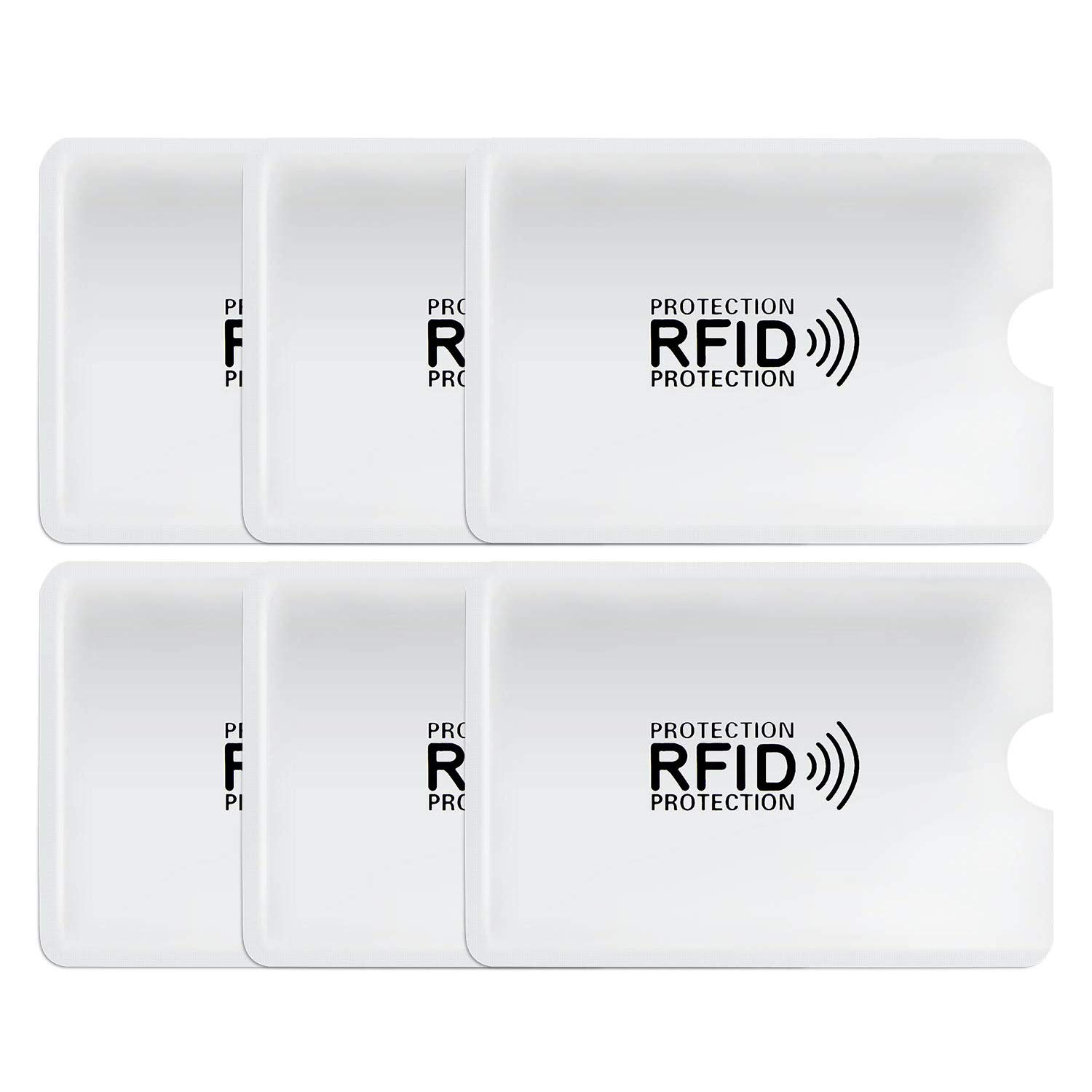 RFID Blocking Sleeve - 6 Pack Credit Card Protector | Secure Your Debit, ID & Banking Cards | Prevent Digital Theft at Stores, Travel & Daily Use