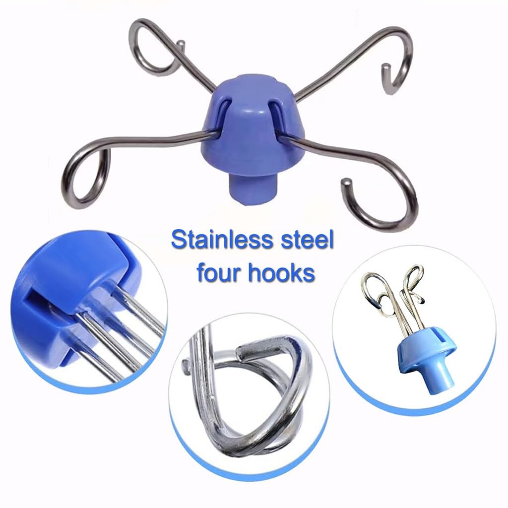 Adjustable IV Pole Stand with Silent Brake Wheels & 4 Hooks - 43.3 to 83 Inches Height - Stainless Steel Medical Equipment with Wide Base for Stability - Perfect for Hospitals, Clinics & Home Healthcare Use