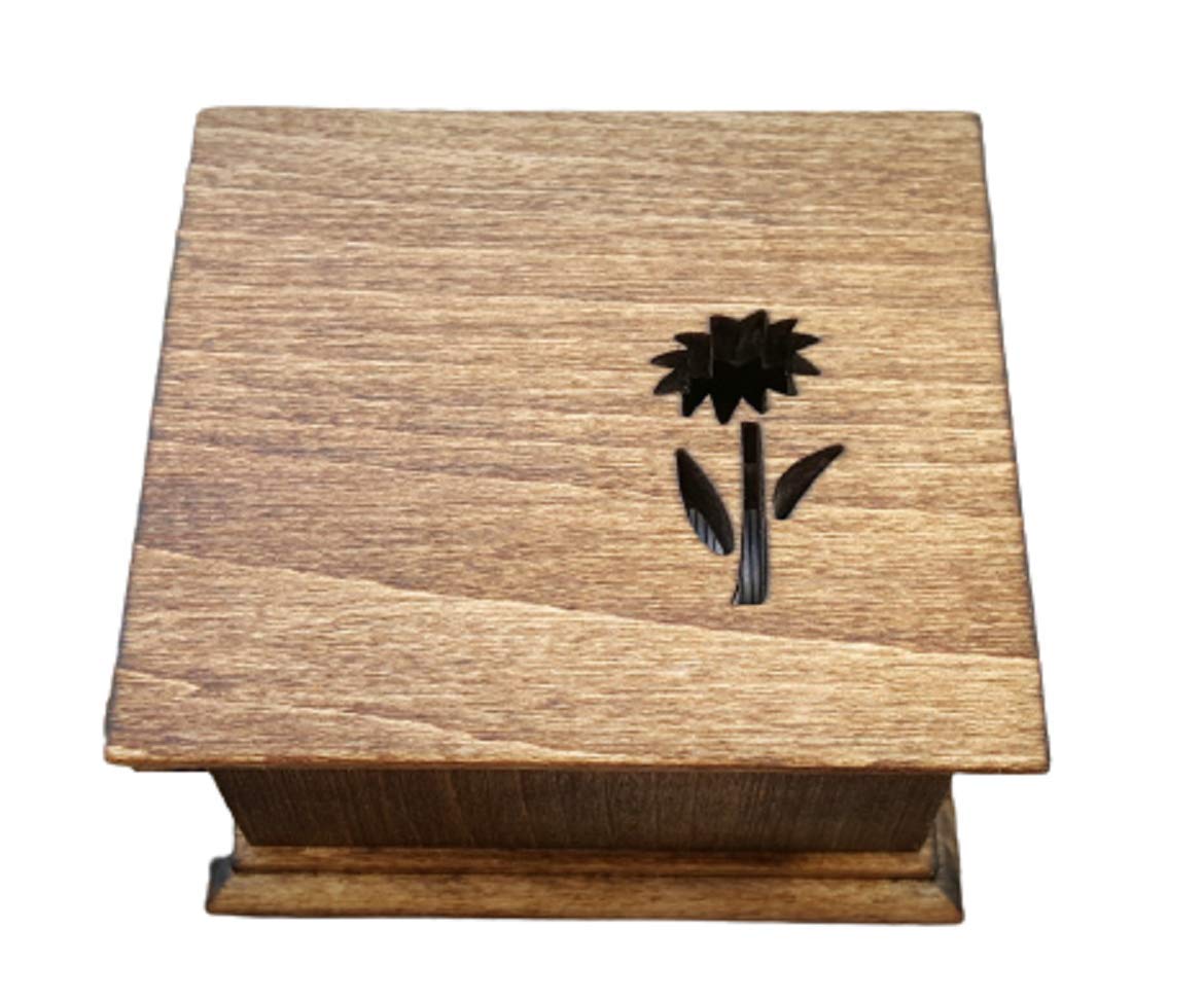 Custom Handmade Music Box with Sunflower Design - Personalized Gift for Mom, Mother's Day, Birthday & Special Occasions - Perfect for Home Decor, Wedding Favors & Keepsake Memories