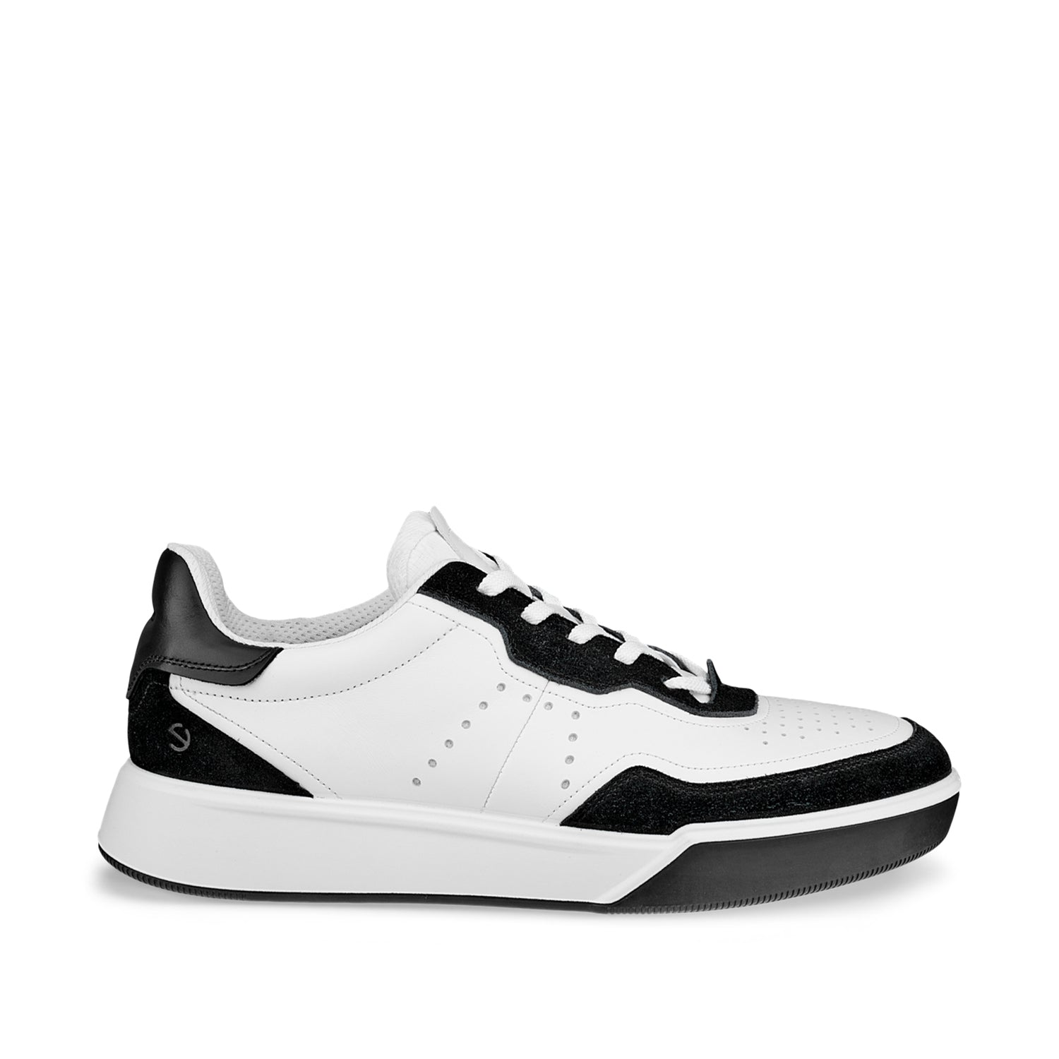 ECCO Men's Street Court M Sneakers - Black/White | Comfortable & Stylish Casual Shoes for Walking, Travel & Everyday Wear