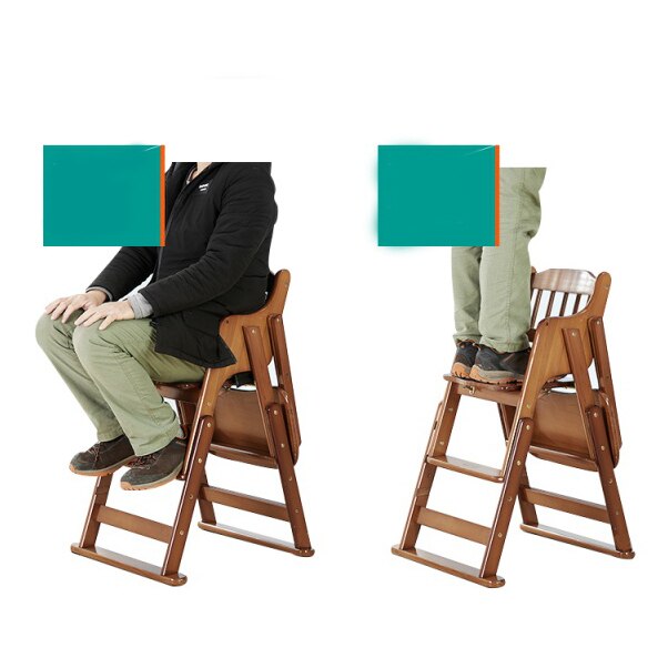Wooden Baby High Chair - Adjustable Infant Feeding Chair for Safe & Comfortable Mealtime at Home or Restaurant