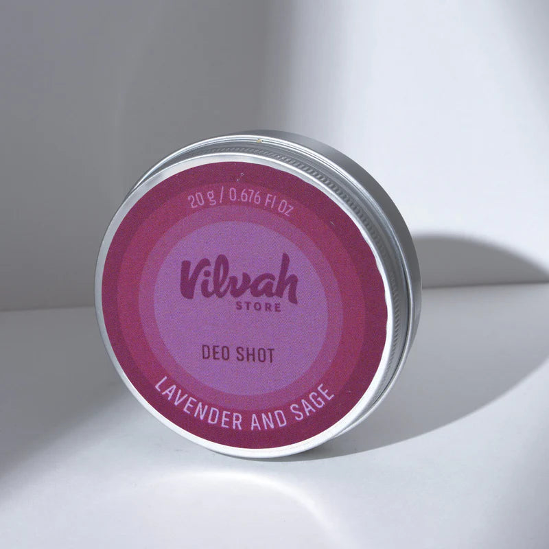 Deo Shot Natural Deodorant - Lavender & Sage Scent for Women & Men | All-Day Freshness for Workouts, Travel & Daily Use