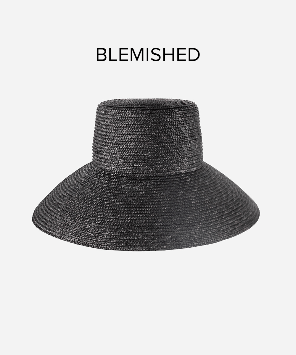 Jolie Boater Hat for Women - Classic Black Straw Hat with Brim, Summer Sun Hat for Beach, Garden, and Outdoor Activities