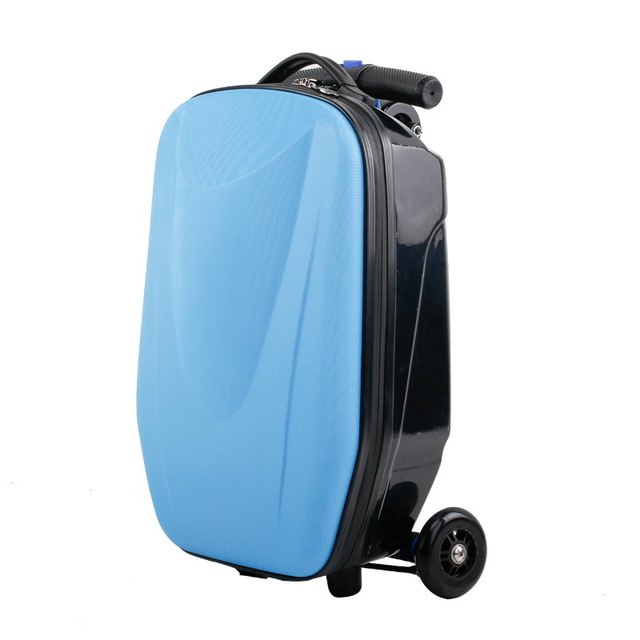 100% PC Luggage Set - Stylish 3D Printed Scooter Design Suitcase for Students & Business Travel | Durable Extrusion Shell for Commuting, Weekend Getaways & Air Travel