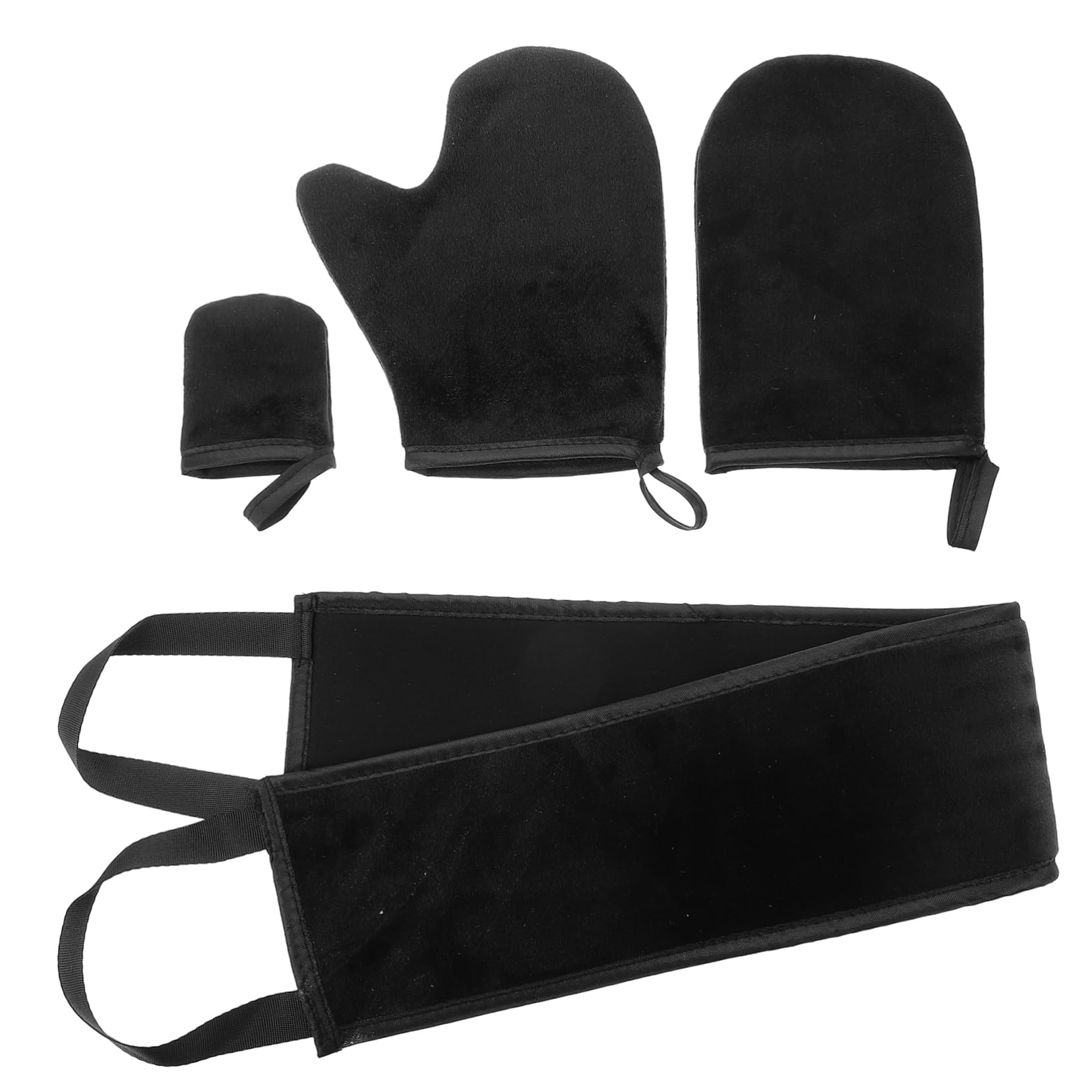 Self Tanning Mitt Gloves - 2 Pack Flocked Tan Applicator Mitts for Sunless Tanning Lotion, Back & Body - Soft & Streak-Free Fake Tan Application for Smooth, Even Tan at Home