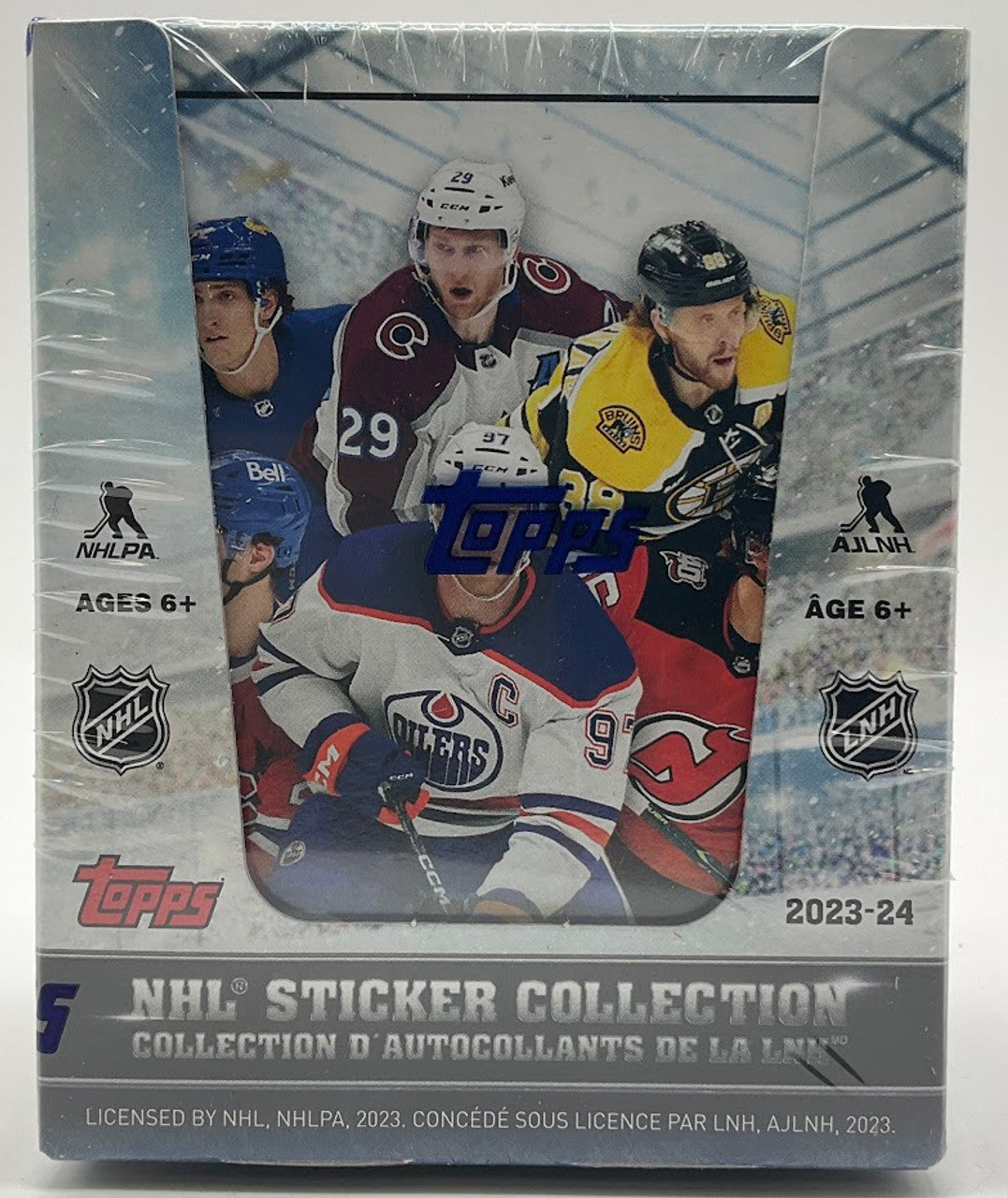 2023-2024 Topps NHL Hockey Sticker Collection Box - 100+ Player Stickers for Trading, Collecting & Decorating - Perfect for NHL Fans, Sports Memorabilia Enthusiasts & Gift Giving
