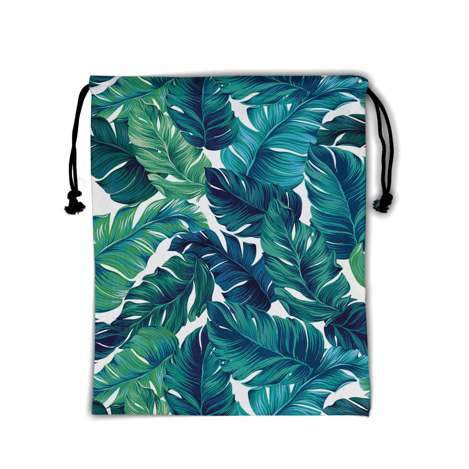 Nerxy Leaf Grip Bags for Gymnastics - Tropical Leaves Grip Bag with Drawstring Closure, Botanical Design Storage Pouch for Gymnastics Equipment, Leotards & Sports Gear - Perfect for Gym, Training & Competition