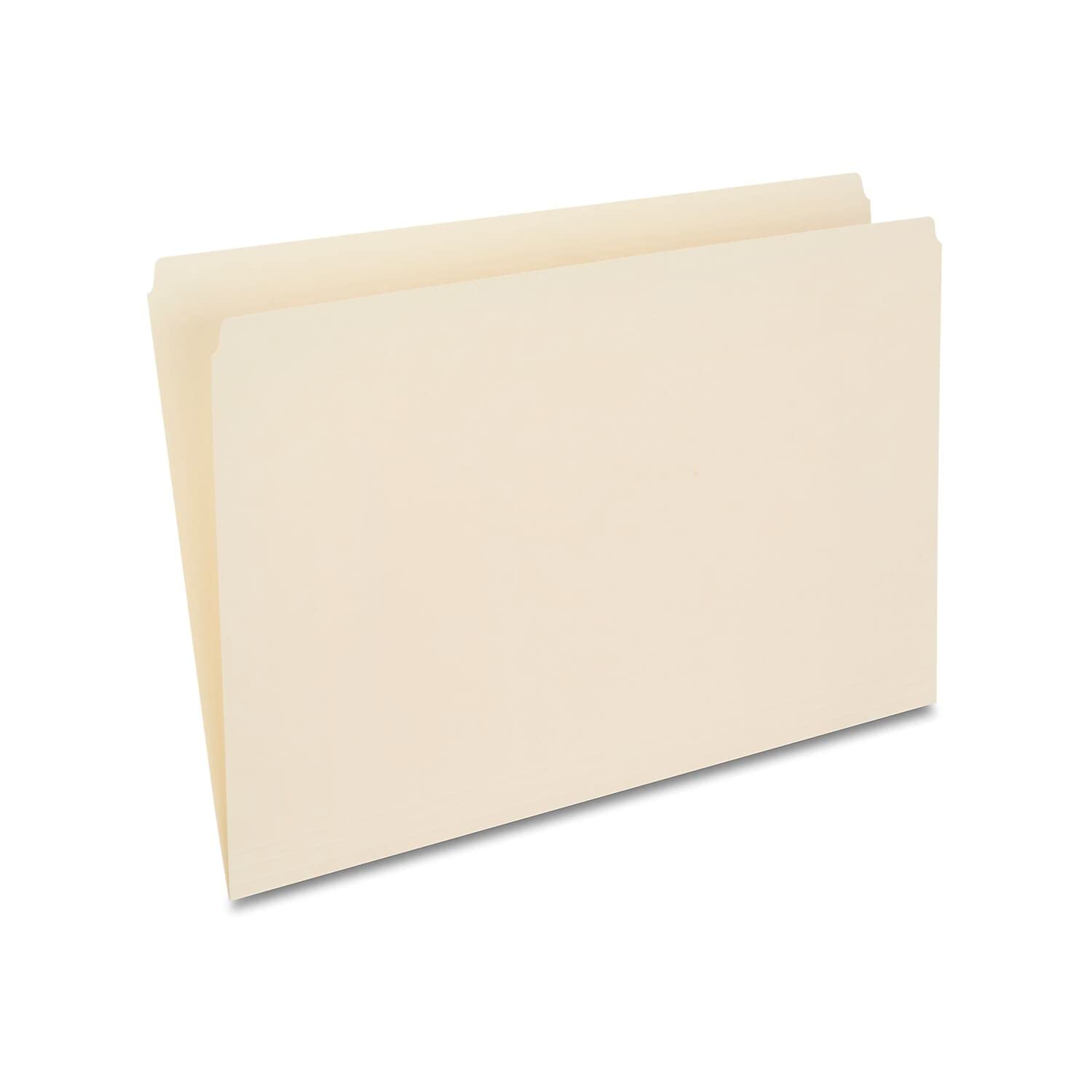 Staples 116889 Manila File Folders - Legal Size, Single Tab, 100-Pack/Box - Perfect for Office Organization, Document Storage & Filing Systems