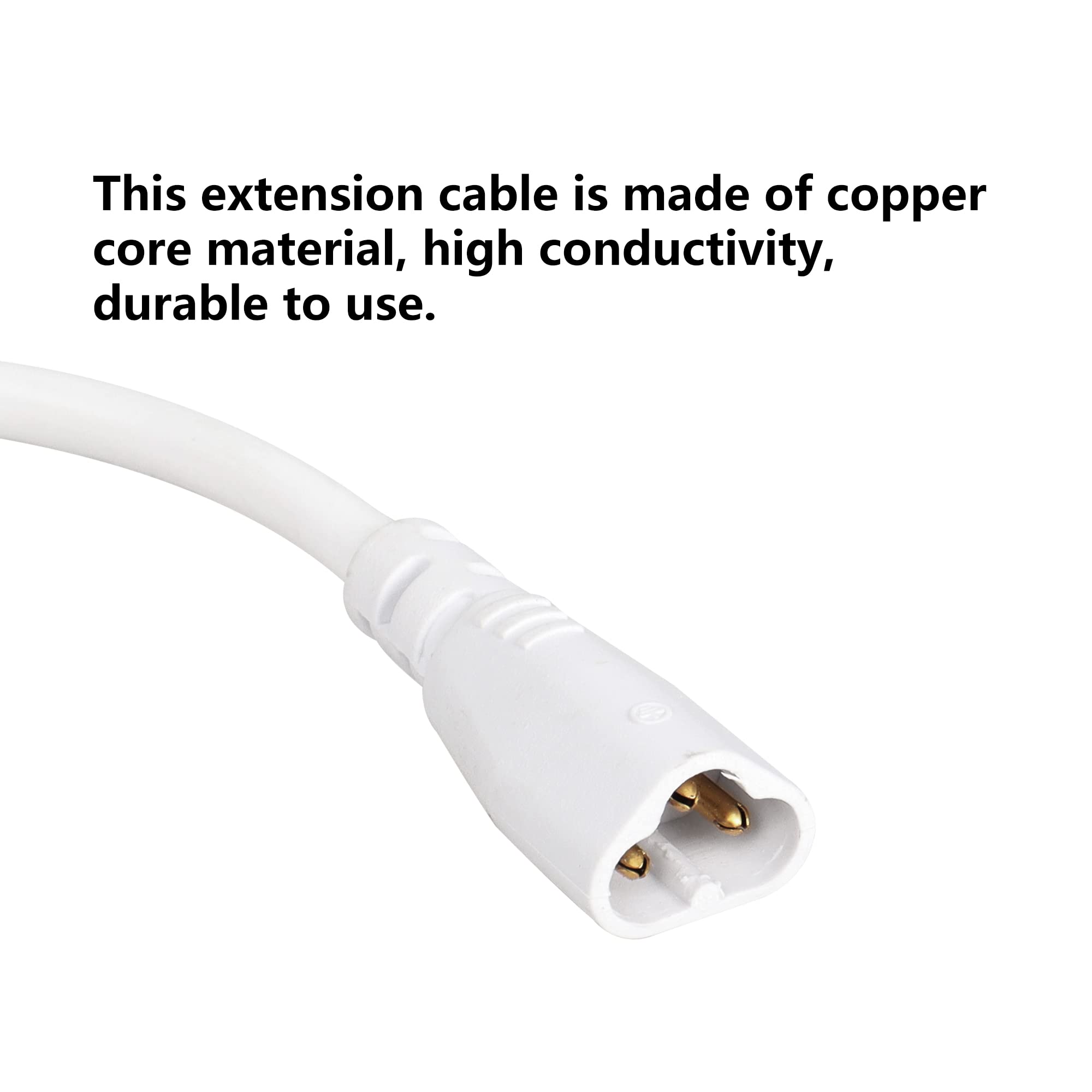 SinLoon T5 T8 LED Splitter Cable - 3 Pin LED Wire Connector, 2 Way Splitter Extension Cord for Ceiling Lights & LED Tube Lamps - 1 to 2 Way Adapter for Home, Office & Commercial Lighting Installations