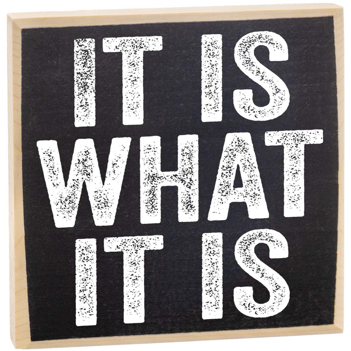 Rustic Wooden Wall Art Sign - Funny Home Decor with 'It Is What It Is' Saying - Perfect for Living Room & Bedroom - Unique Gift for Women & Men - Great for Farmhouse, Apartment or Office Decor