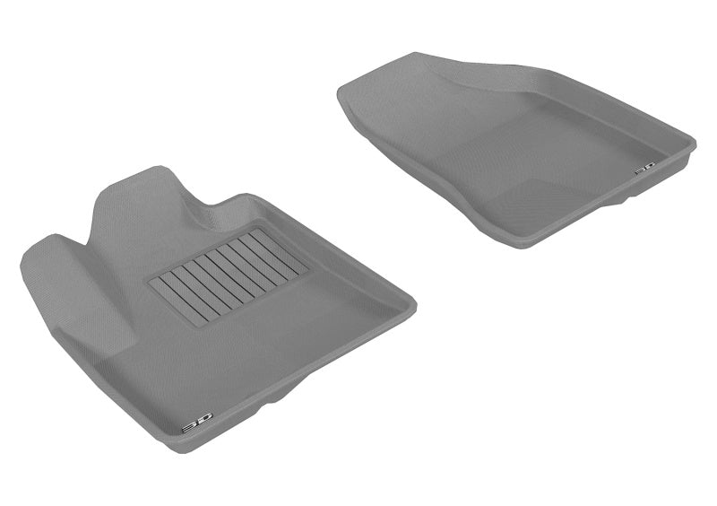 3D MAXpider Custom Fit Floor Mats for 2007-2009 Hyundai Santa Fe - 1st Row Kagu Series Gray Car Mats | All-Weather Protection & Easy Cleaning for SUVs