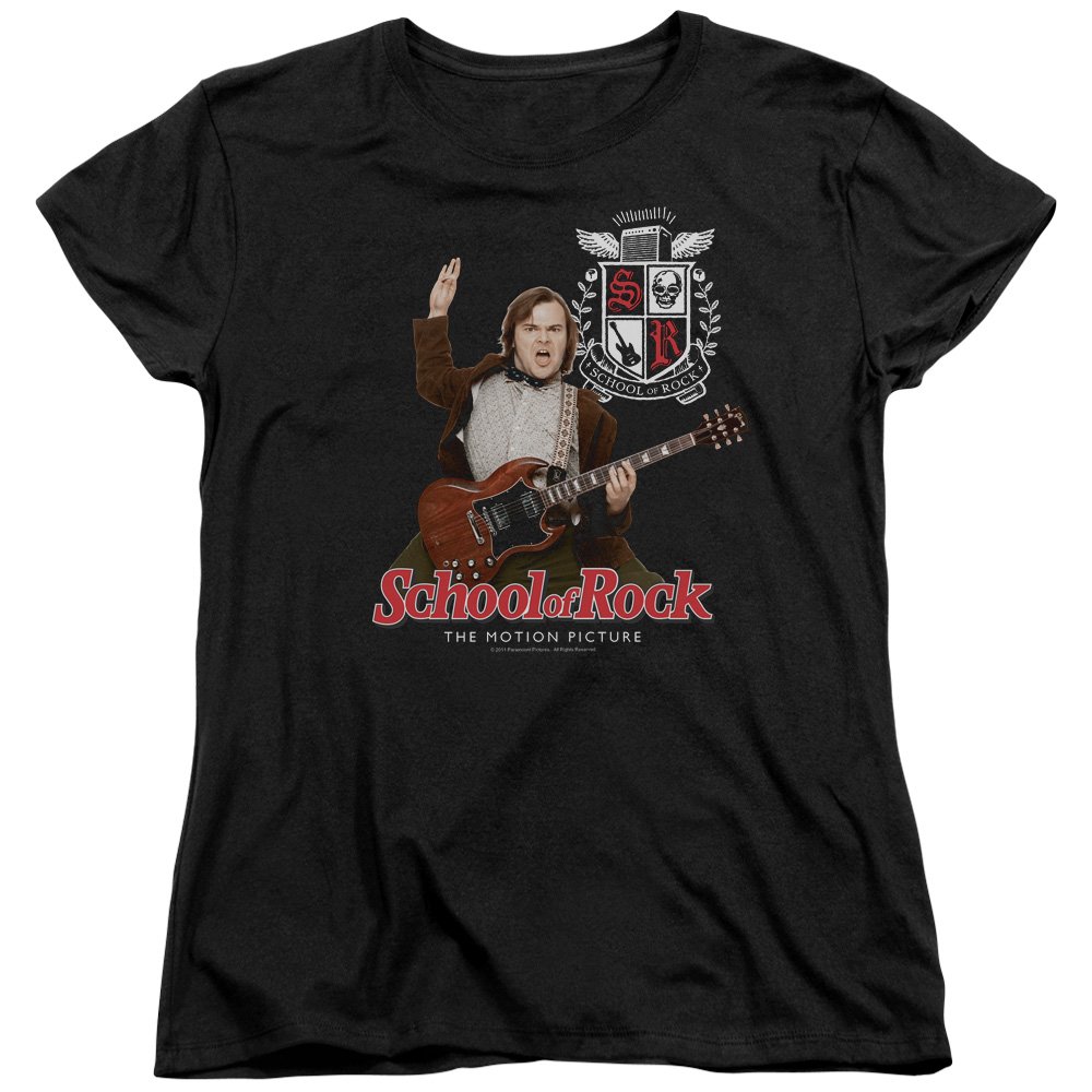 Trevco School of Rock The Teacher is in Women's T-Shirt | Funny Music Teacher Gift | Casual Cotton Tee for Concerts, Classrooms & Rock Fans