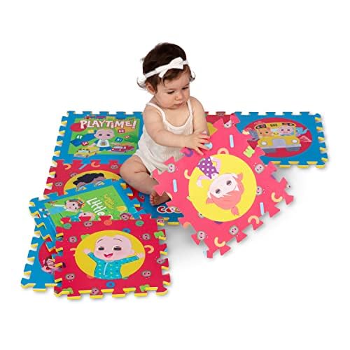Cocomelon Puzzle Playmat for Kids - Large, Soft, Non-Toxic Foam Floor Mat - Educational ABC & Numbers Learning Toy - Perfect for Playroom, Nursery, Daycare & Preschool Activities
