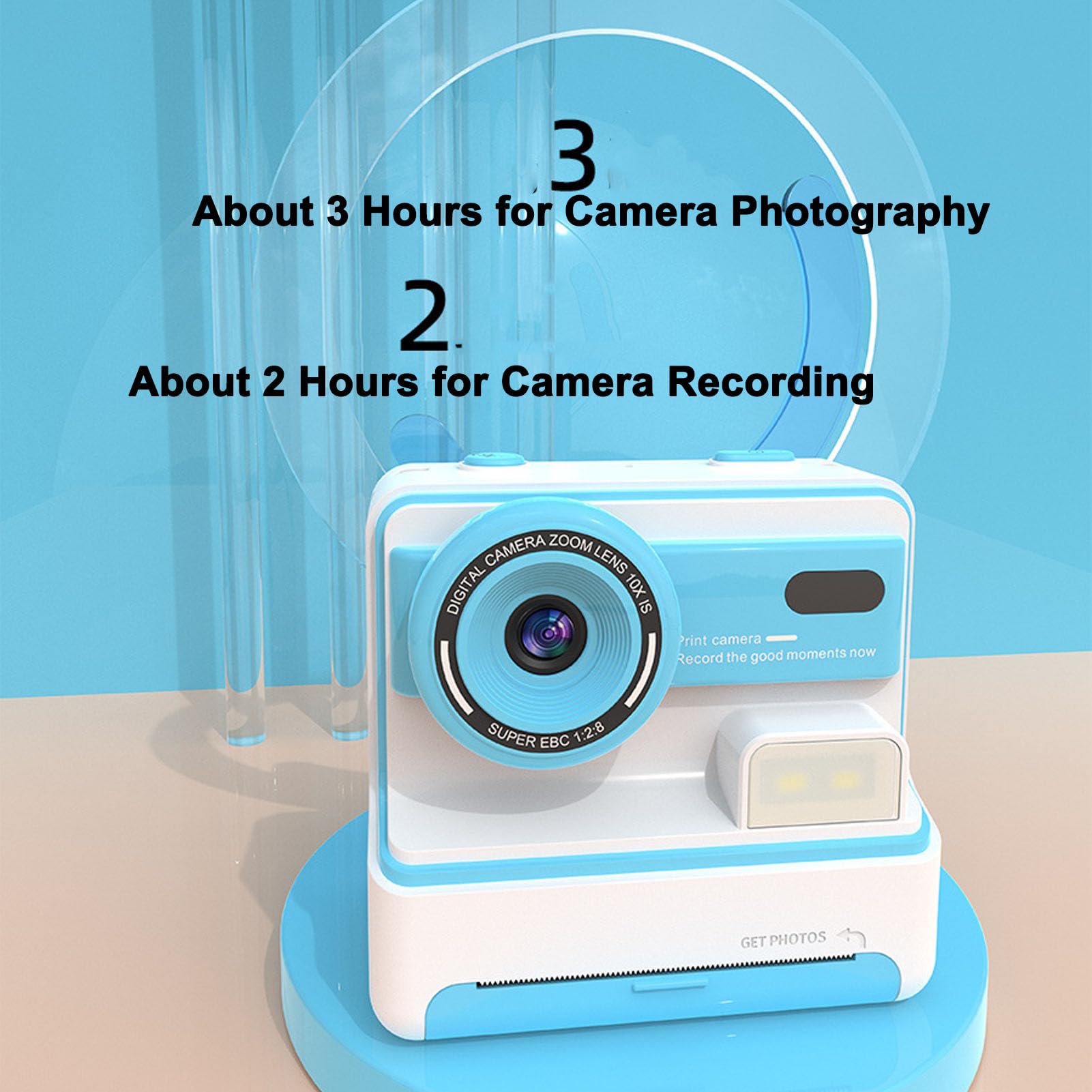 Kids Instant Print Camera - 1080P HD 48MP Digital Camera with 2.4