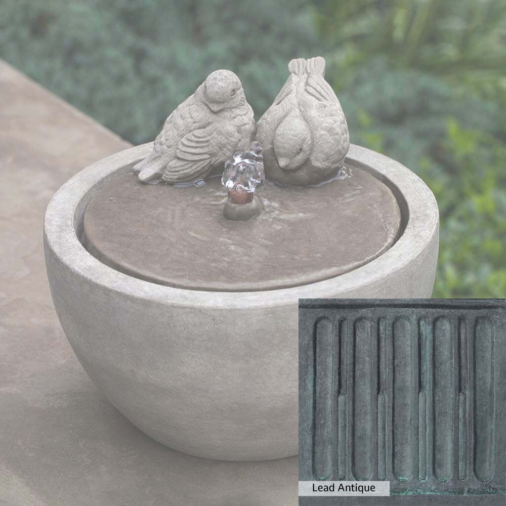 Campania International M Series Bird Fountain - Elegant Outdoor Garden Decoration for Birds | Perfect for Patio, Yard & Garden Decor