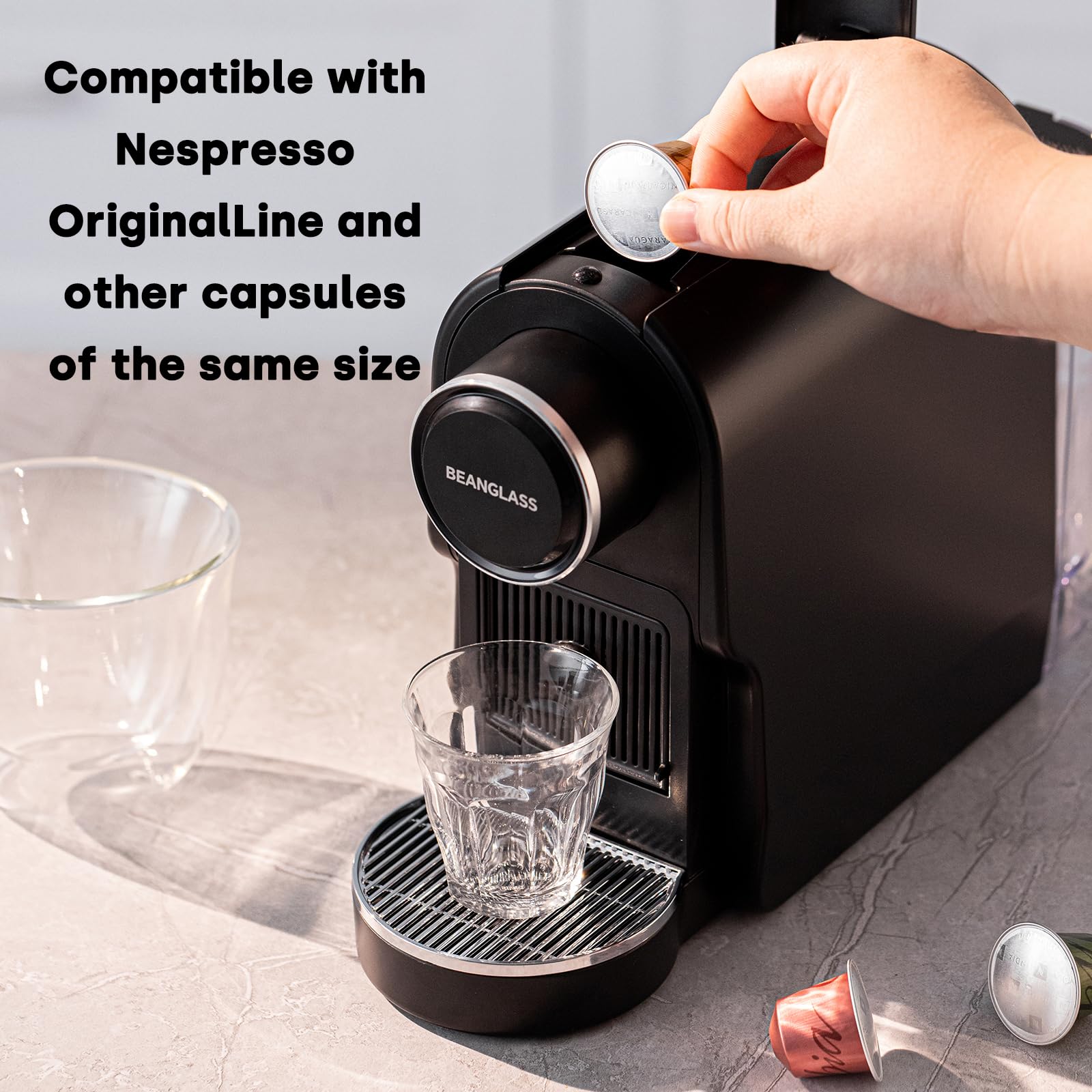 Compact 20 Bar Espresso Pod Machine - Compatible with NS Original Capsules, Removable Water Tank for Cappuccino, Latte & Black Coffee | Perfect for Home, Office & Small Spaces