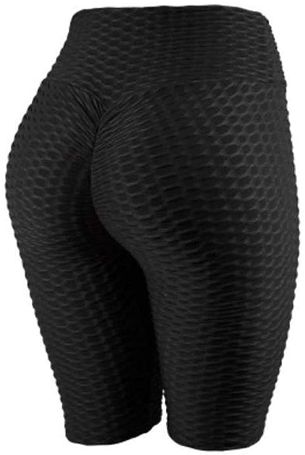 Ouyinyi Women's High Waisted Textured Yoga Shorts - Butt Lifting Workout Shorts with Bubble Design for Gym, Running & Fitness Training