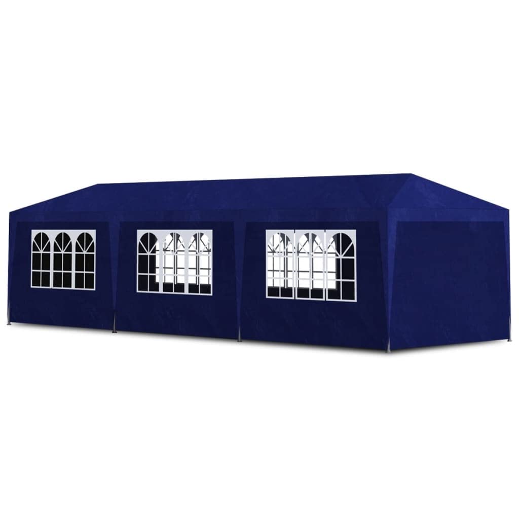 CHARMMA 10x30 Heavy Duty Pop Up Canopy Tent - Large Outdoor Party Tent for Weddings, Backyard Events & Fiestas - Waterproof Blue Shelter for Camping, Picnics & Outdoor Gatherings