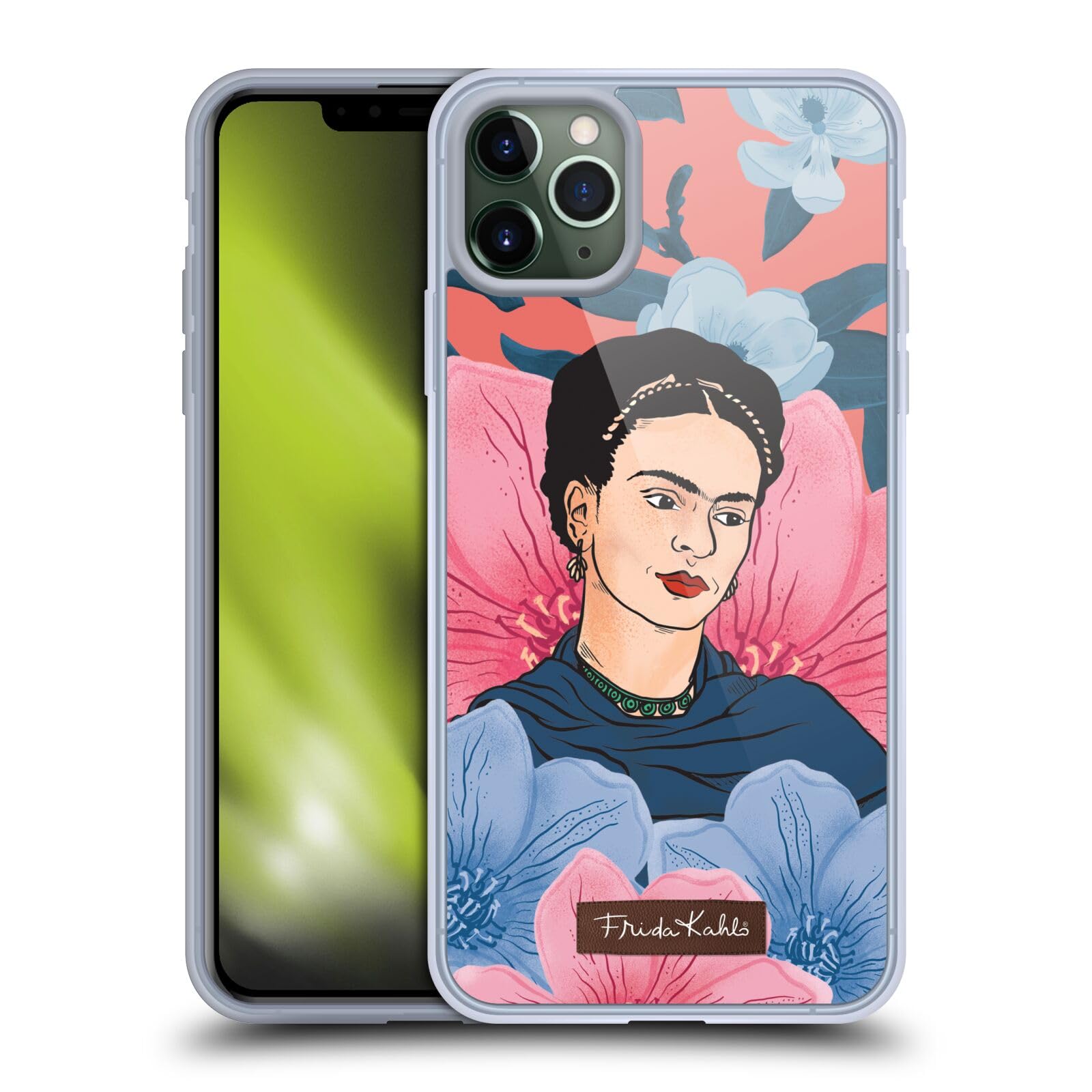 Officially Licensed Frida Kahlo Floral Portrait Soft Gel Case for Apple iPhone 11 Pro Max - Durable Protective Phone Cover with Artistic Design, Perfect for Everyday Use, Travel & Gift Giving