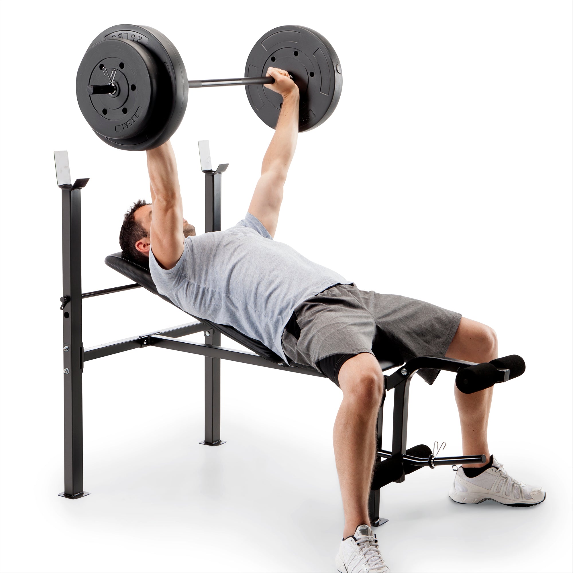 Adjustable Weight Bench with 80 lb. Dumbbell Set - Home Gym Equipment for Full Body Workout | Strength Training & Fitness Exercises for Men & Women