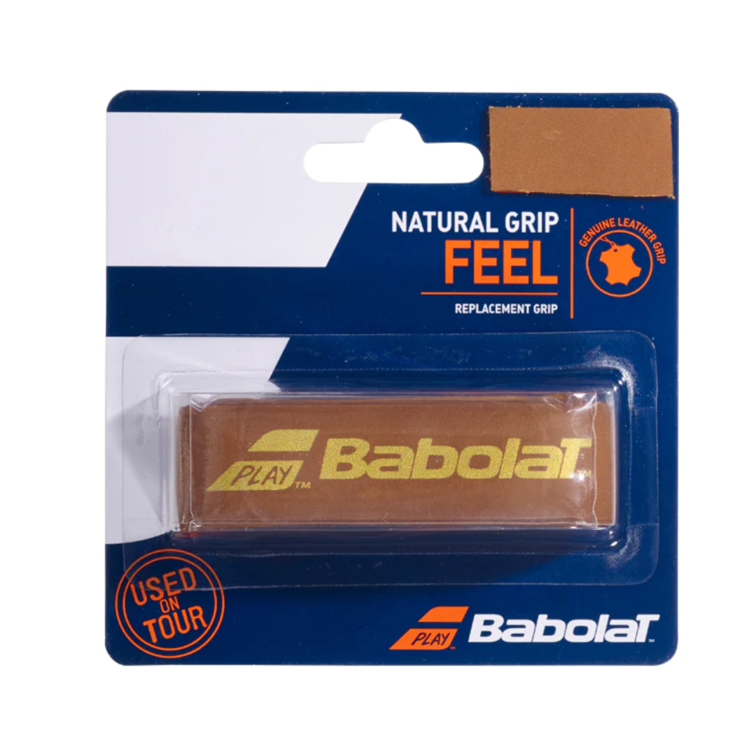 Babolat Natural Tennis Racket Grip - Premium Replacement Grip for Enhanced Comfort & Control - Perfect for Tennis Players & Racquet Sports Enthusiasts