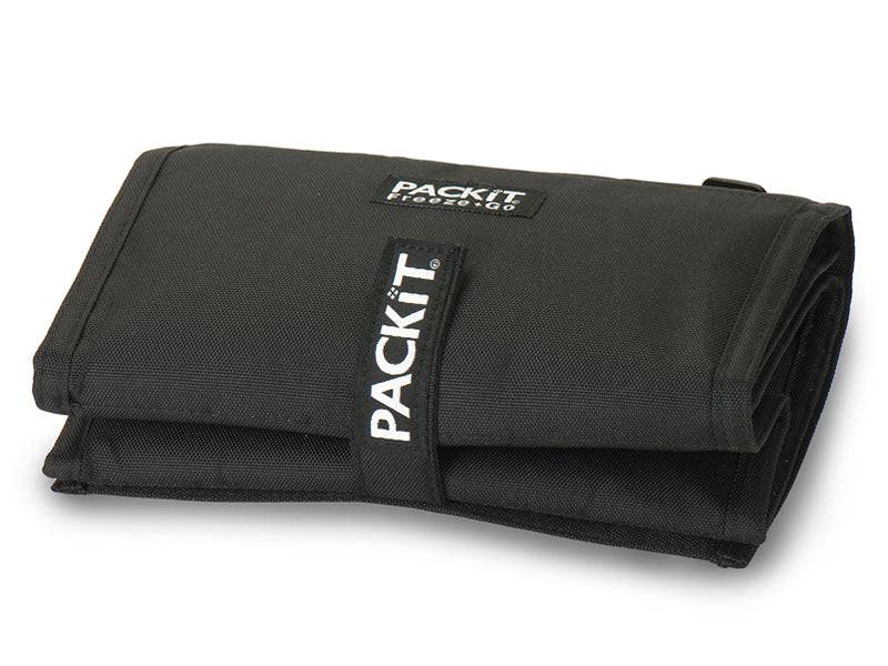 Packit Freezable Lunch Bag - Insulated Cooler for Work, School & Picnics - Leakproof & Reusable - Black Lunch Box for Adults & Kids