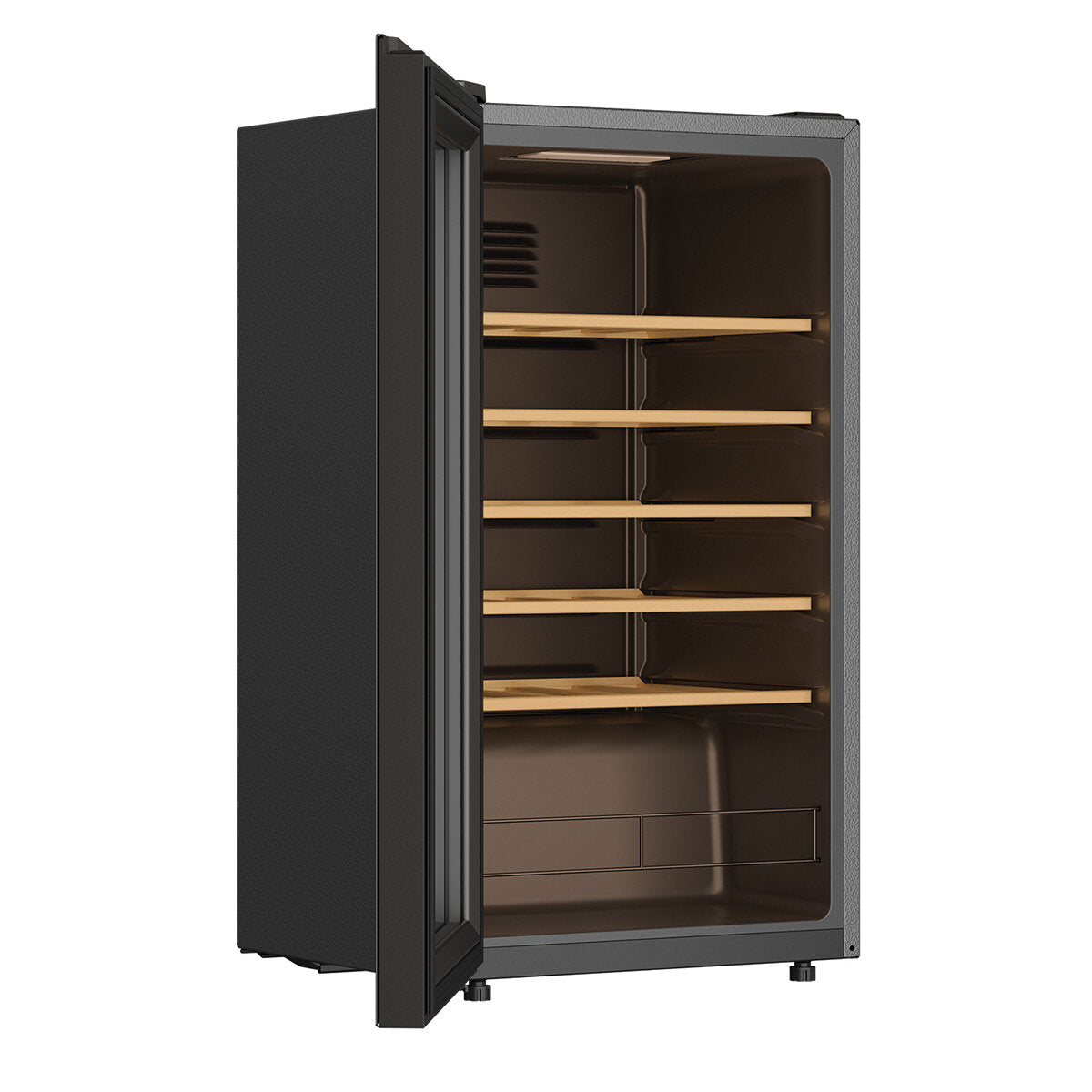 Haier 33 Bottle Dual Zone Wine Cooler Refrigerator - HWC90UC for Home, Office, and Restaurant Use
