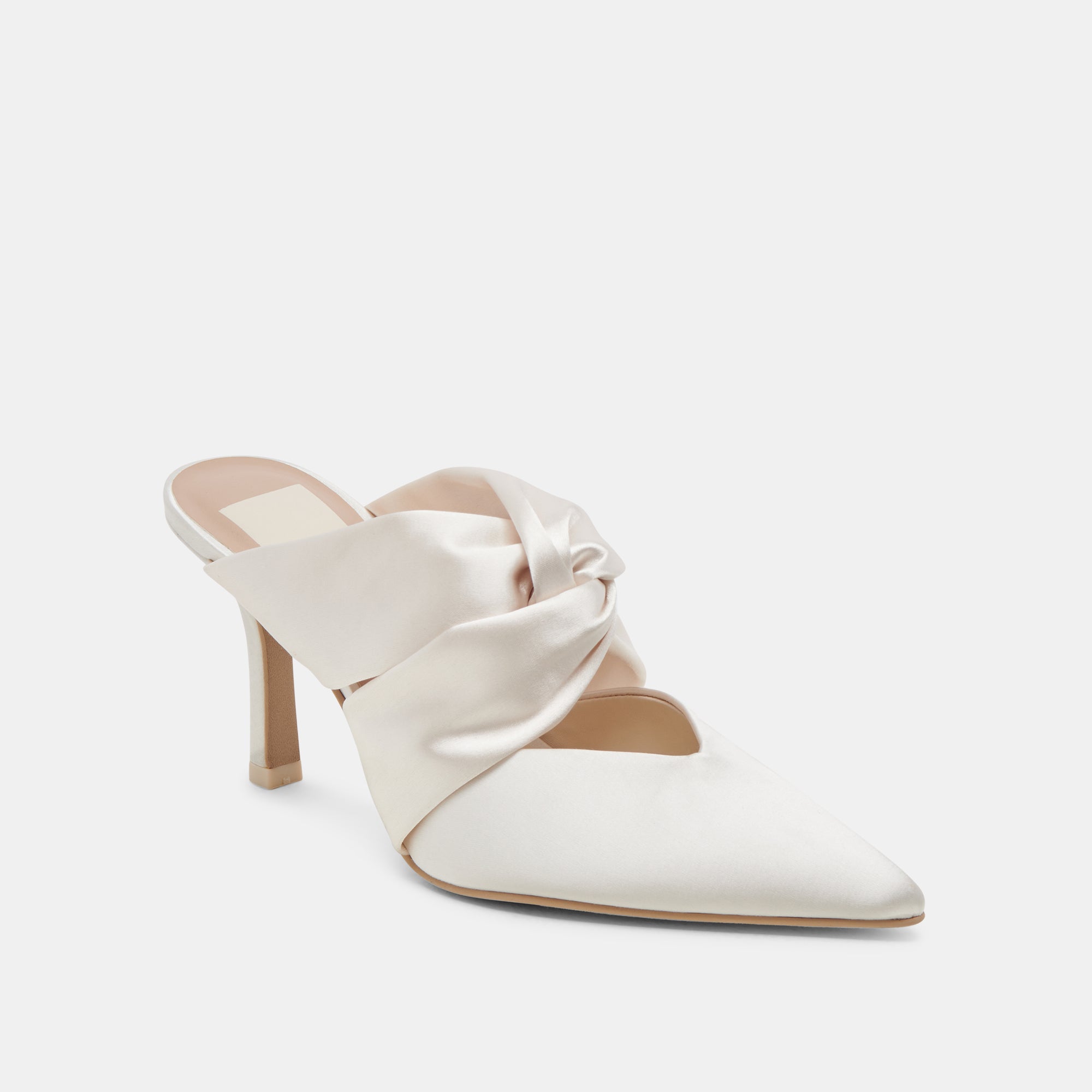 KELSY Women's High Heels - Creme Satin Pumps for Women | Elegant Dress Shoes for Weddings, Parties & Special Occasions