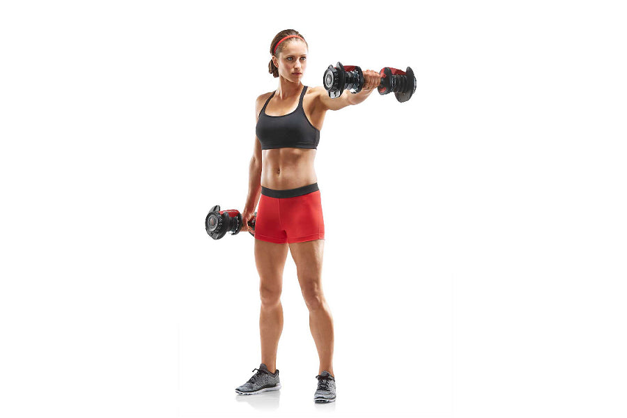 Bowflex SelectTech 552 Adjustable Dumbbells (10-90 lbs) - Pair of Adjustable Weight Dumbbells for Home Gym, Strength Training & Full Body Workouts - Perfect for Small Spaces & Quick Weight Changes