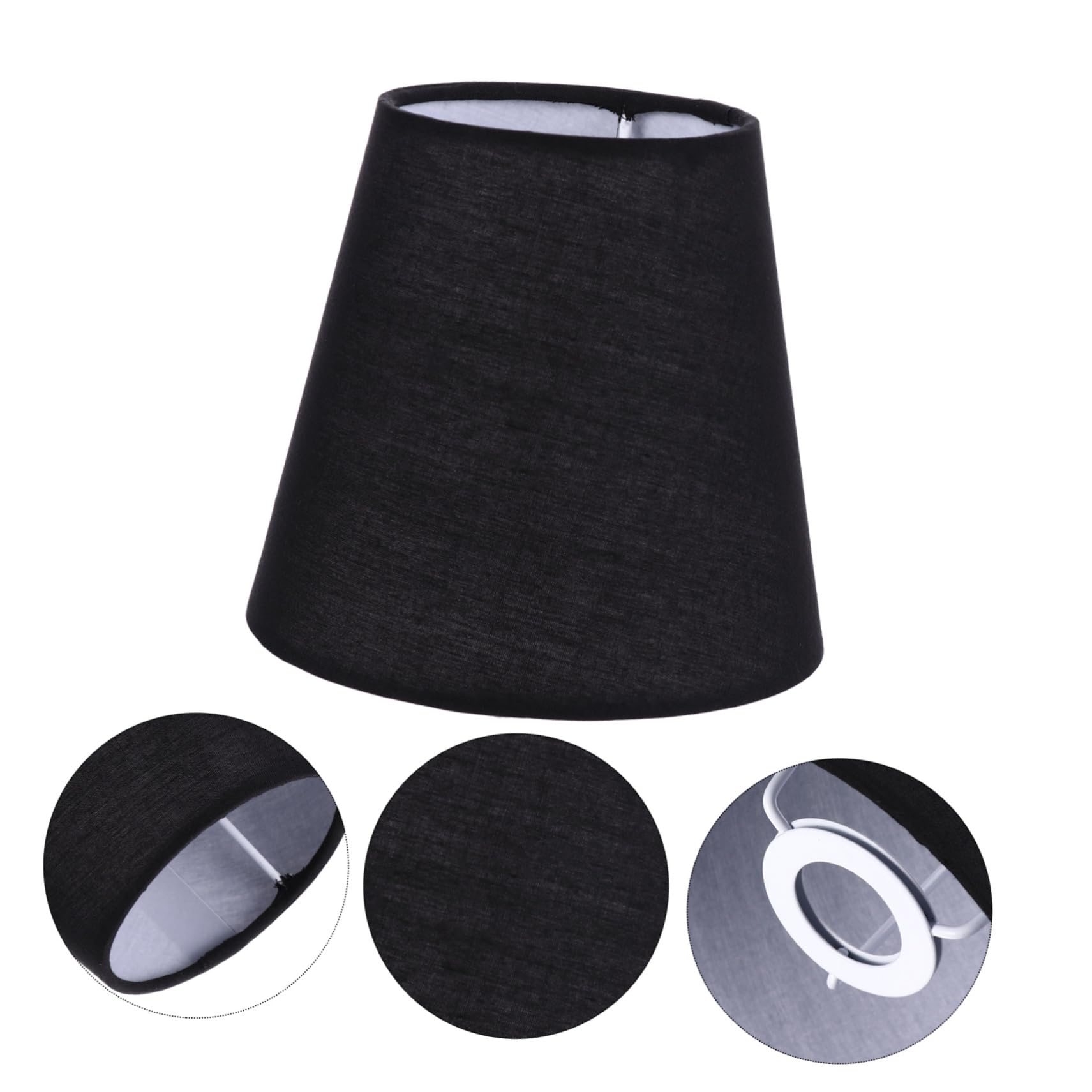 1pc Black Gauze Floor Lamp Shade - Fabric Table Lamp Cover for E27 Bulbs, Ceiling & Candle Lights - Home Decor, Living Room, Bedroom Lighting Accessory
