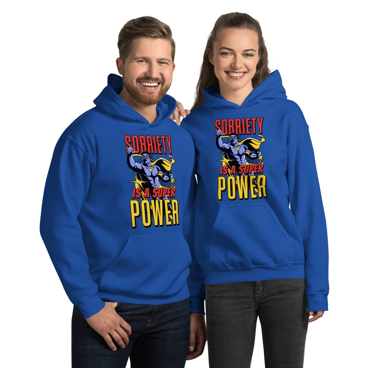 Sobriety is a Superpower Unisex Hoodie - Comfortable Cotton Pullover Sweatshirt for Men & Women - Perfect for Sober Living, Recovery Support & Everyday Wear