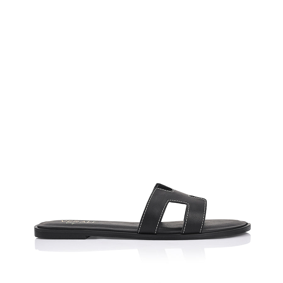 Sandra Casual Slides for Women - Comfortable Black Slide Sandals for Summer, Beach, and Poolside Wear