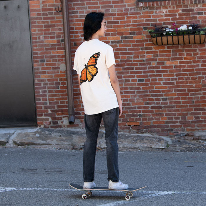 Monarch Butterfly Metamorphosis Graphic T-Shirt - Soft Cotton Tee for Nature Lovers - Perfect for Hiking, Gardening & Outdoor Adventures