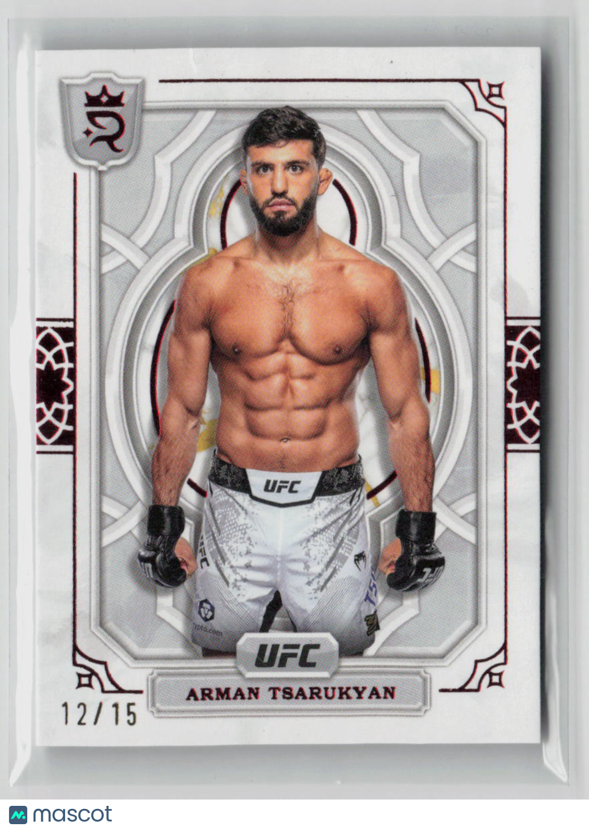 2024 Topps UFC Royalty Arman Tsarukyan Red Parallel 12/15 #89 - Rare Collectible Trading Card for UFC Fans & Sports Memorabilia Collectors